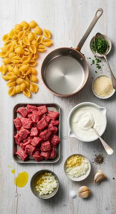 Creamy Beef and Shells – Irresistible Comfort Food - cooking process