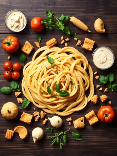 Creamy Cajun Chicken Pasta - ingredients preparation