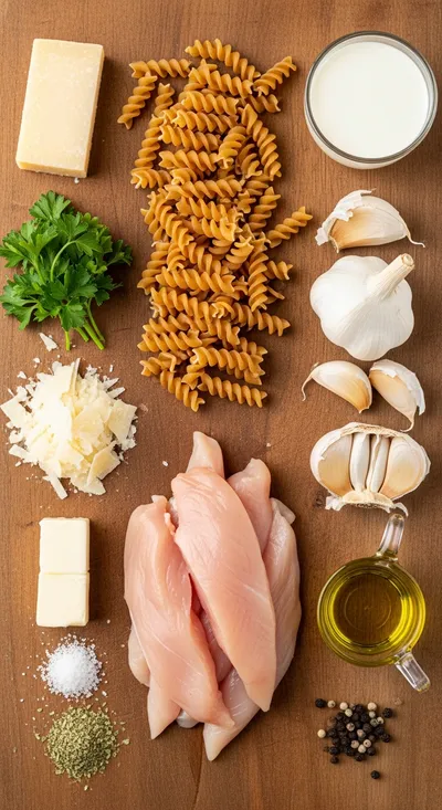 Creamy Chicken Garlic Parmesan Pasta - cooking process