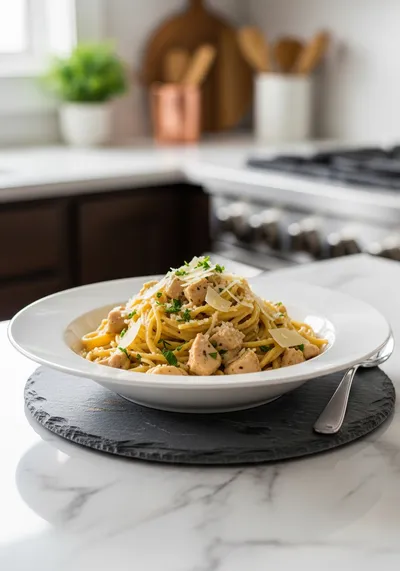 Creamy Chicken Garlic Parmesan Pasta