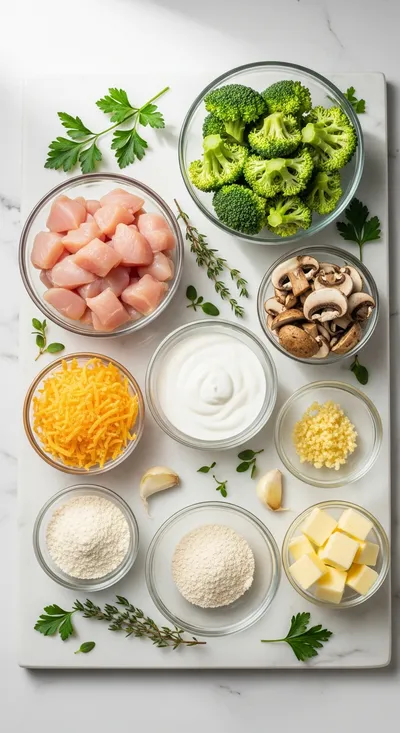 Creamy Low Carb Chicken Casserole - cooking process