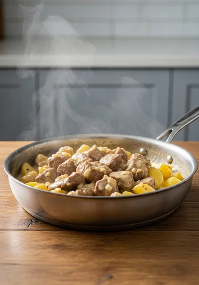 Creamy Meat and Potato Skillet – Easy One-Pan Meal