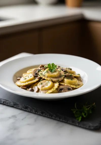 Creamy Mushroom Ravioli Recipe