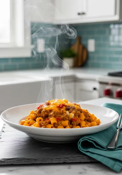 Creamy Rotel Pasta With Ground Beef