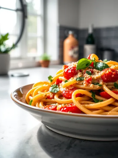 Creamy Tomato Garlic Pasta – Easy Weeknight Dinner