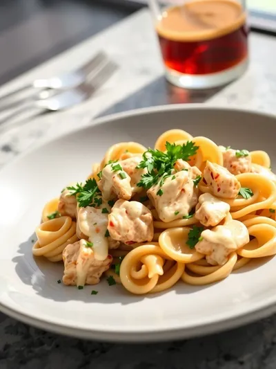 Creamy Turkey Cheddar Ranch Pasta Salad - ready to serve