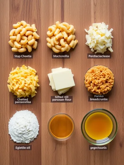 Crispy Fried Mac and Cheese Bites – Quick Appetizer - ingredients preparation