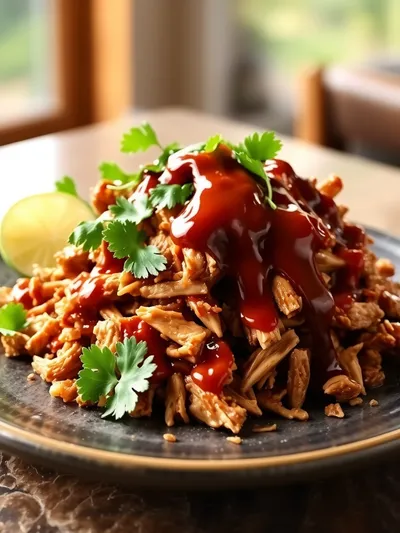 Crockpot BBQ Chicken – Easy Pulled Chicken - ready to serve