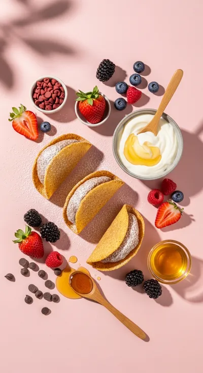 Easy Dessert Tacos – Sweet Crunchy Treat - cooking process