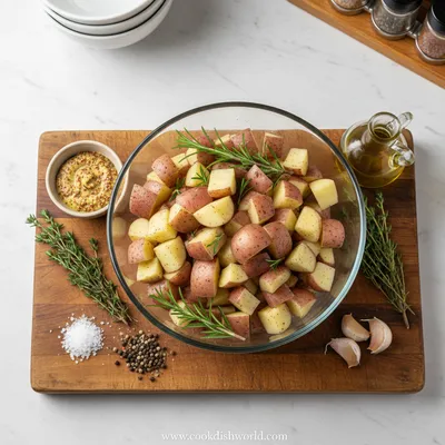 Dijon Roasted Potatoes – Easy Oven Recipe - cooking process