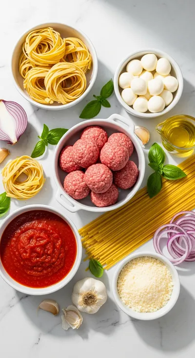 Dump and Bake Meatball Casserole - cooking process
