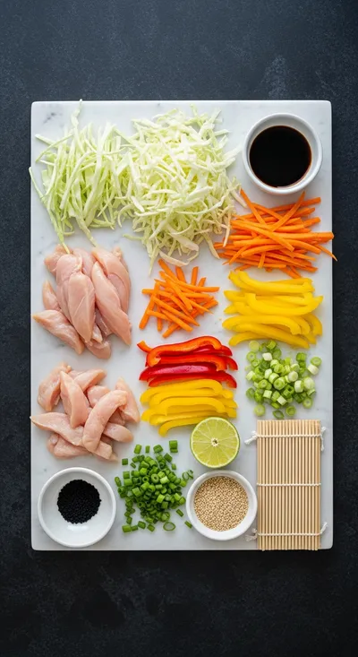 Egg Roll Bowls with Chicken & Cabbage - cooking process