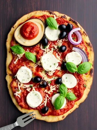 Eggplant Pizza – Vegan & Vegetarian Recipe - ingredients preparation