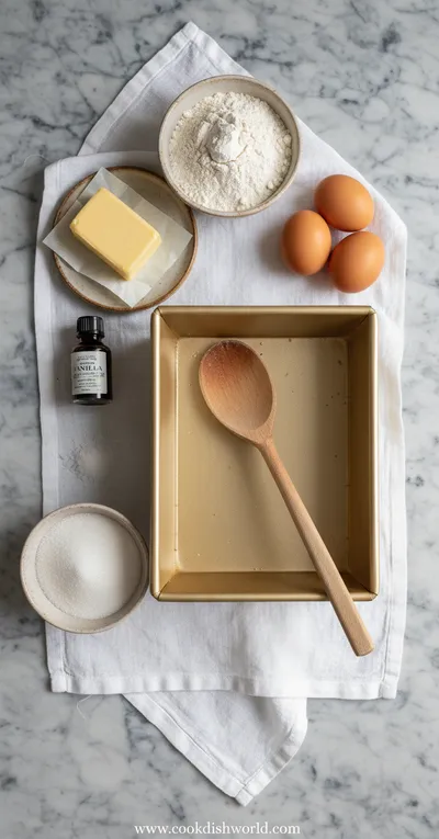 French Butter Cake Recipe - cooking process