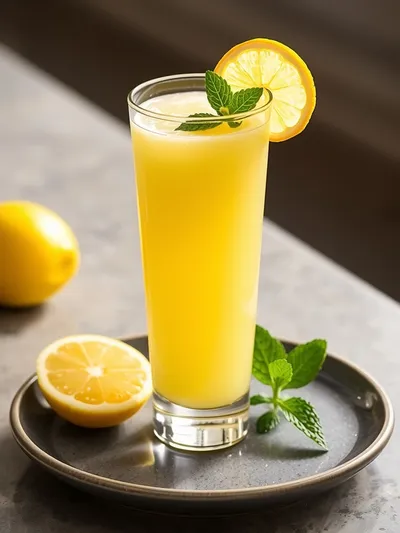 Fresh Lemon Ginger Detoxifying Smoothie - ready to serve