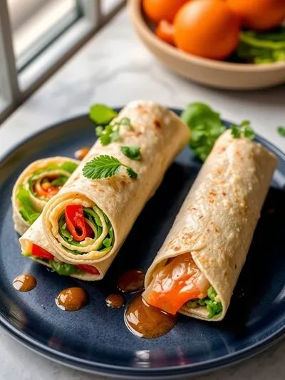Fresh Vegetable Tortilla Roll Ups - ready to serve