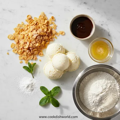 Fried Ice Cream Cake - cooking process