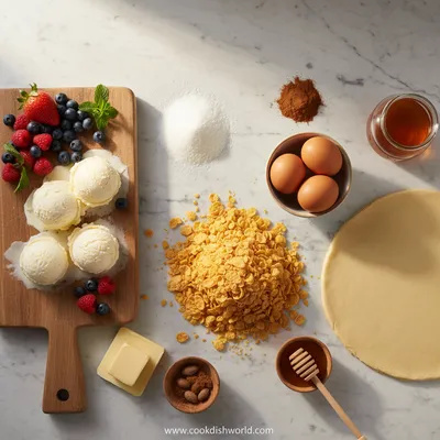 Fried Ice Cream Pie Recipe - cooking process