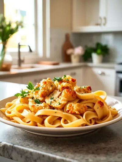 Garlic Butter Chicken Bowtie Pasta