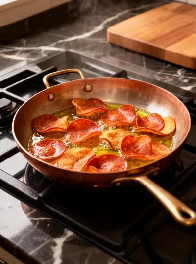 Crispy Pizza Chips Recipe - cooking process