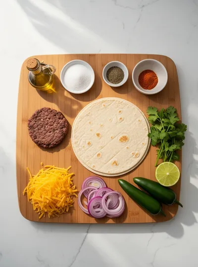 Smashburger Quesadillas Recipe - ready to serve