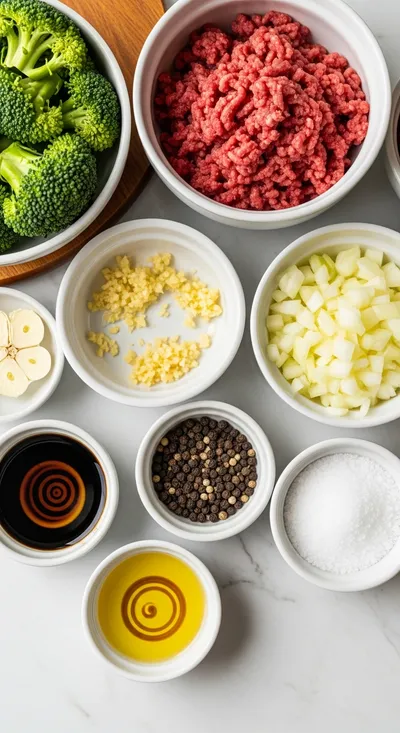 Easy Ground Beef and Broccoli Recipe - cooking process