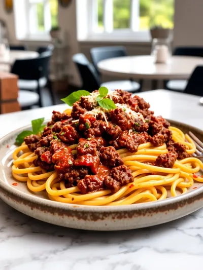 Easy Marry Me Ground Beef Pasta - cooking process