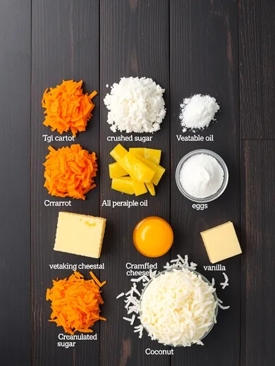 Hawaiian Carrot Pineapple Cake – Moist, Easy & Tropical - ingredients preparation
