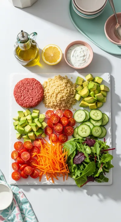 Healthy Burger Bowl – Easy & Nutritious - cooking process