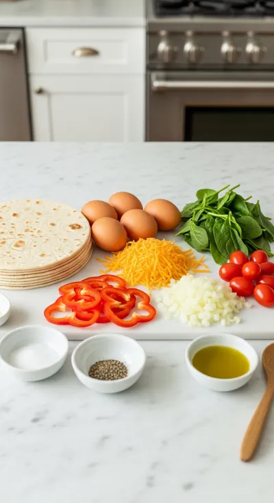 High Protein Tortilla Breakfast Bake - cooking process