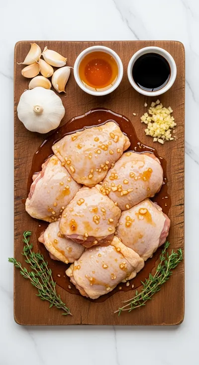 Honey Garlic Chicken Thighs – Quick Healthy Dinner - cooking process