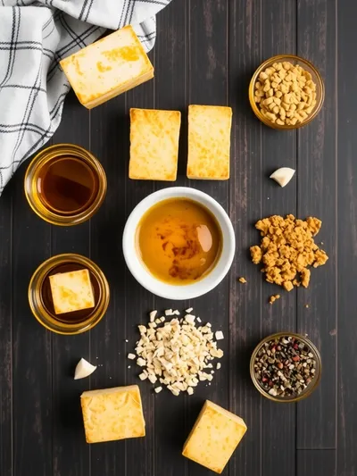 Honey Mustard Tofu Tenders - ingredients preparation