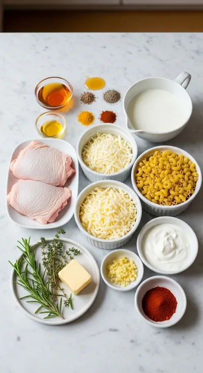 Honey Pepper Chicken With Creamy Mac And Cheese - cooking process