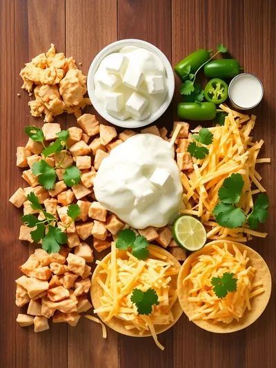 Jalapeño Popper Cheesy Chicken Enchiladas - ingredients preparation
