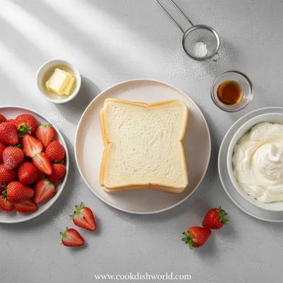 Japanese Strawberry Fruit Sandwich - cooking process