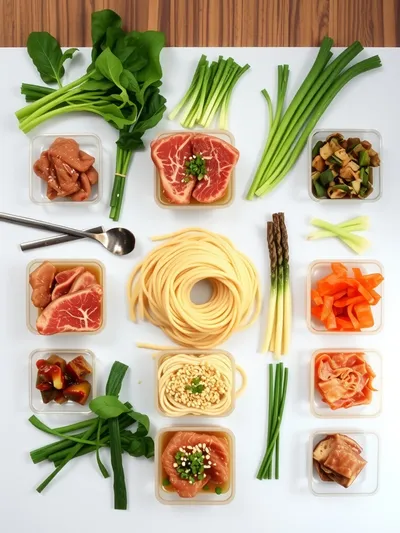 Korean Beef Noodles – Slow Cooker Comfort - ingredients preparation
