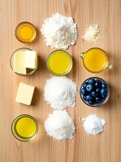 Lemon Blueberry Cake Recipe - ingredients preparation
