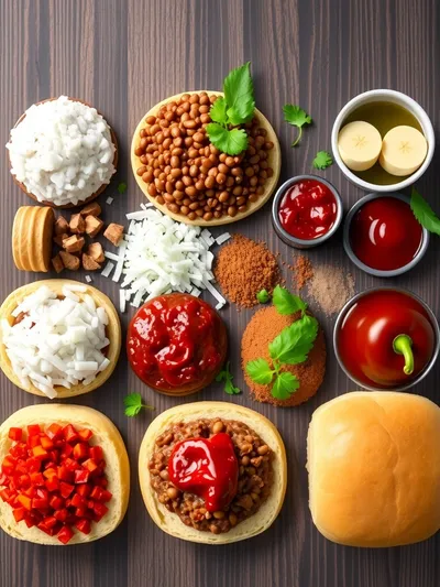 Lentil Sloppy Joes – Vegetarian Twist - ingredients preparation