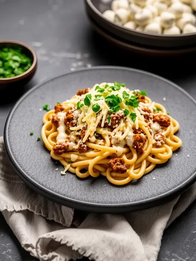 Loaded Cheeseburger Alfredo Pasta – Easy Recipe - ready to serve