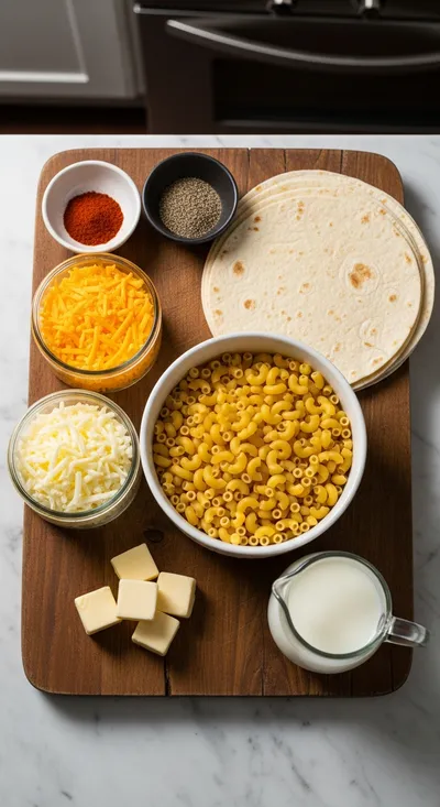 Mac and Cheese Quesadillas – Gooey, Golden & Cheesy - cooking process
