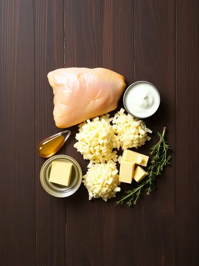 Million Dollar Chicken Casserole - ingredients preparation