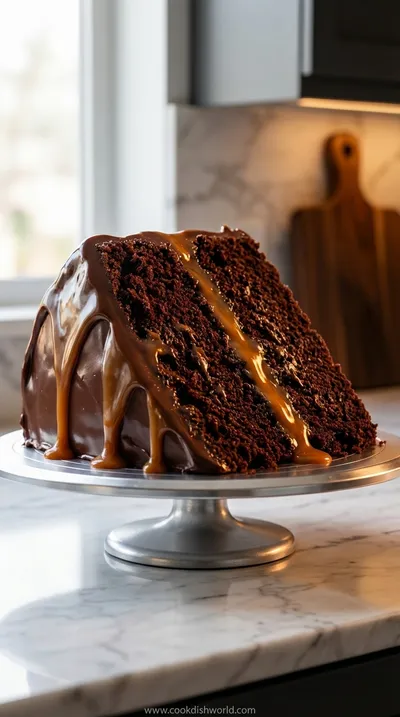 Moist Chocolate Caramel Cake (One Bowl)