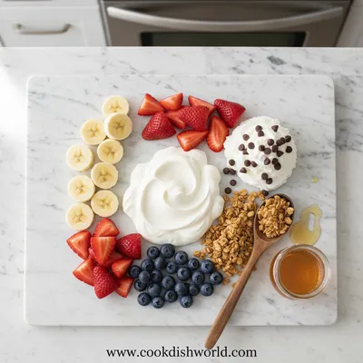 No Bake Banana Split Dessert - cooking process