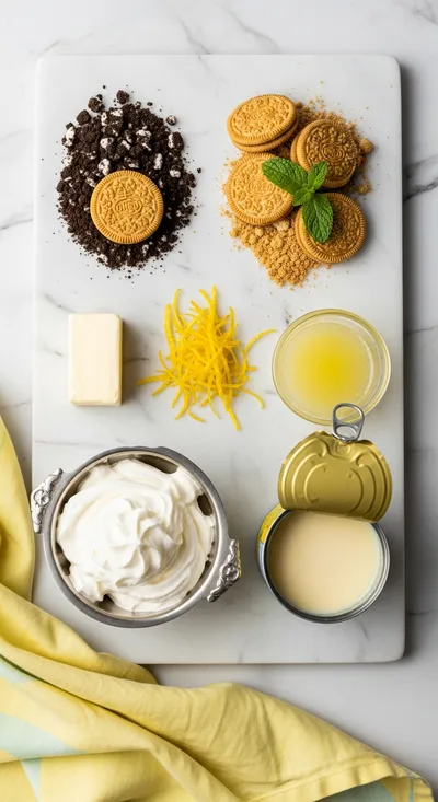 No-Bake Golden Oreo Lemon Dessert - cooking process