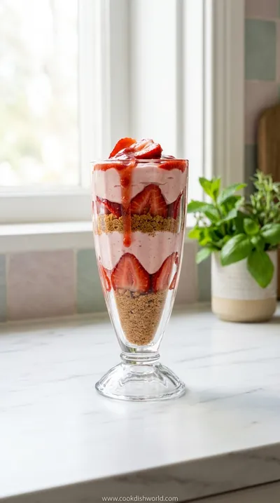 No-Bake Strawberry Cheesecake Parfait