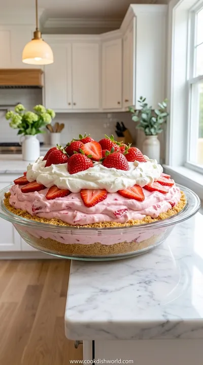 No Bake Strawberry Cream Cheese Pie