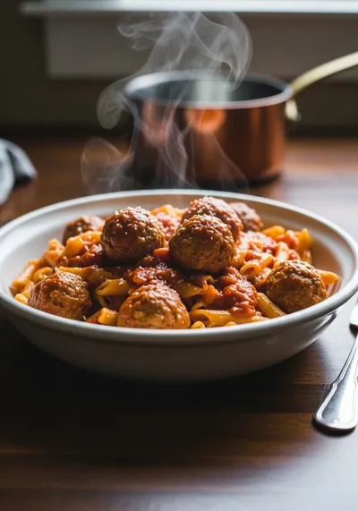 One-Pot Creamy Cajun Meatball Pasta