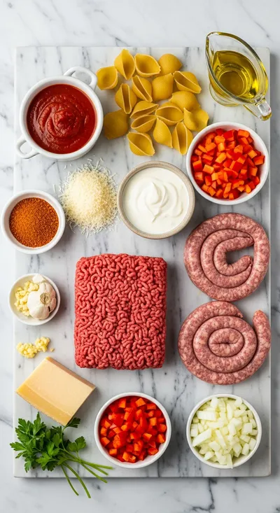 One-Pot Creamy Cajun Meatball Pasta - cooking process