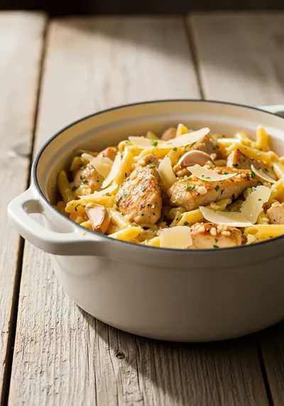 One Pot Garlic Parmesan Chicken Pasta