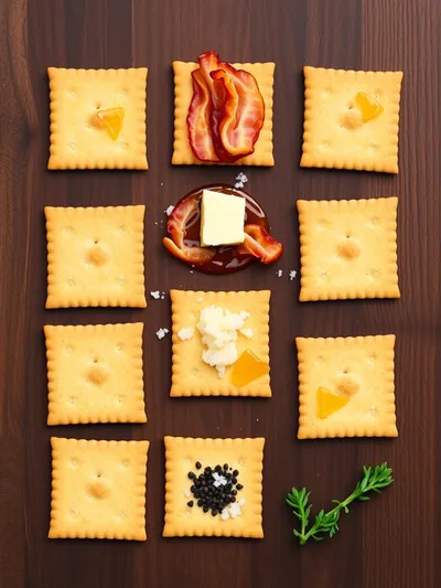 Parmesan Candied Turkey Bacon Crackers - ingredients preparation